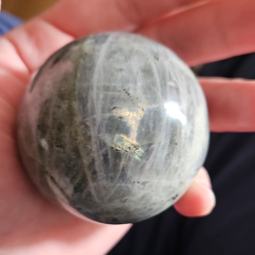 Sunset Flash Labradorite Sphere